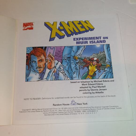 Marvel Vintage X-Men Experiment On Muir Island Paperback TV Series Book 1994 - Picture 4 of 5